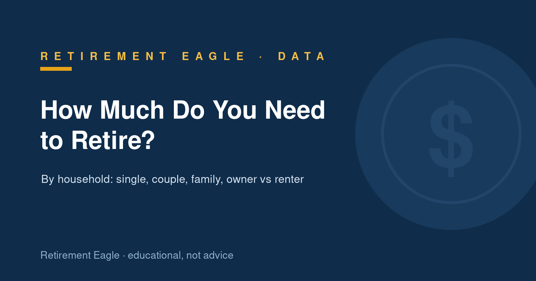 How Much Do You Need to Retire? By Household, With Real Numbers